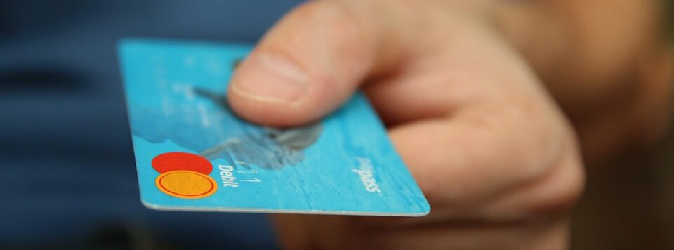 holding credit card